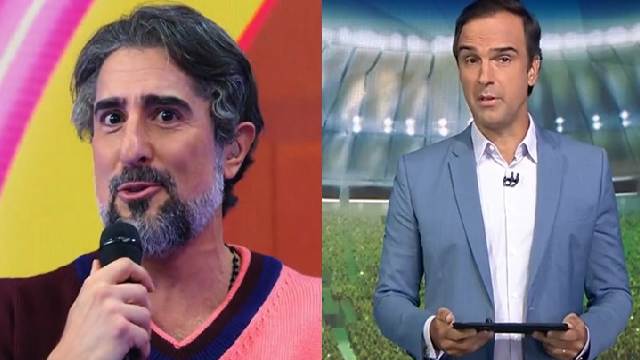 Os apresentadores da Globo, Marcos Mion e Tadeu Schmidt (Foto: Reprodução)