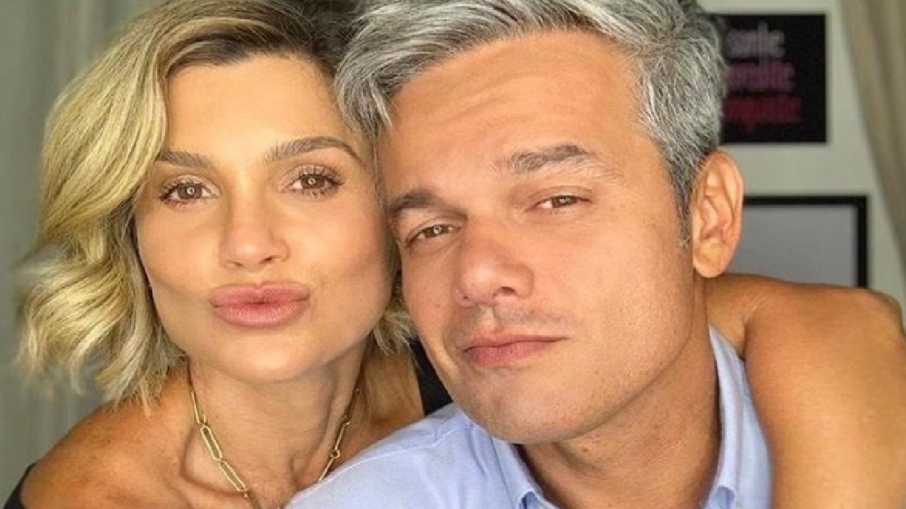 A atriz Flávia Alessandra e seu marido, Otaviano Costa (Foto: Reprodução)