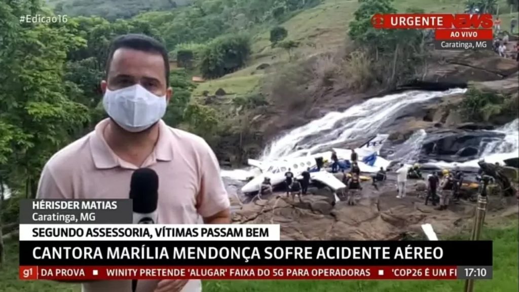 Repórter que cobriu queda do avião de Marília Mendonça falou sobre emoção (Foto: Globo)