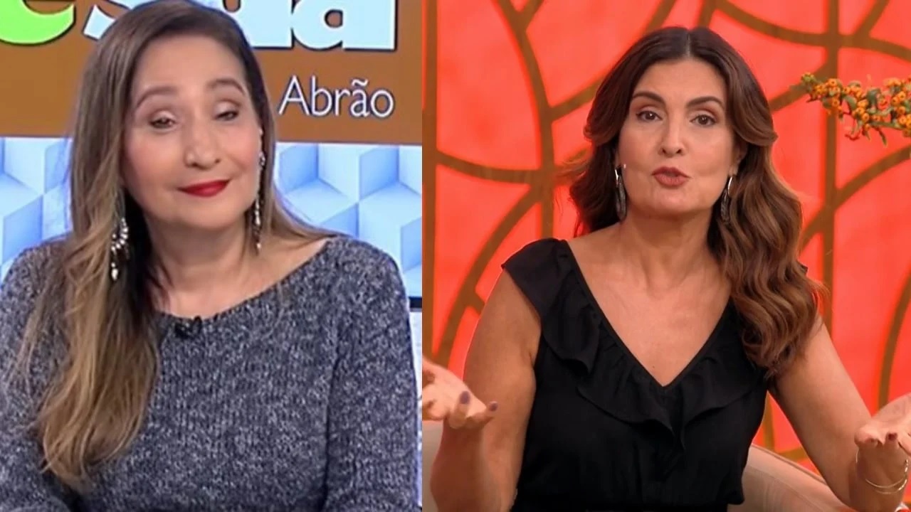Sonia Abrão e a apresentadora Fátima Bernardes, da Globo (Foto: Reprodução)
