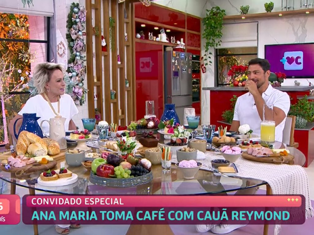 Ana Maria Braga  recebeu Cauã Reymond no Mais Você (Foto: Reprodução)