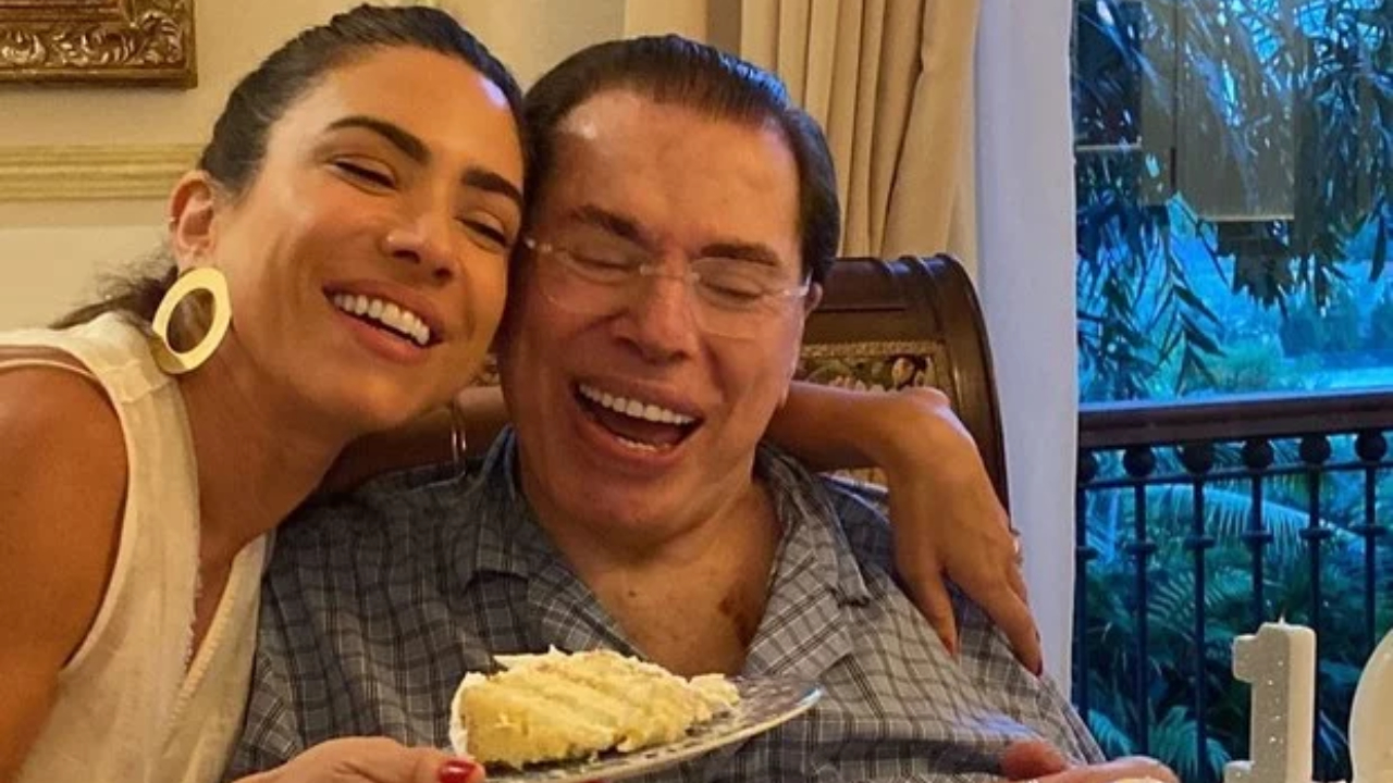 Recentemente, Silvio Santos comeomorou o aniversário com a filha, Patrícia Abravanel (Foto: Reprodução)