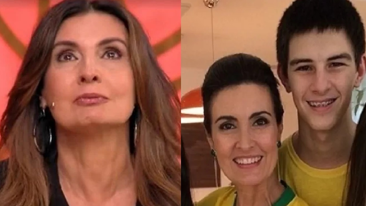 A apresentadora da Globo, Fátima Bernardes e seu filho (Foto: Reprodução)