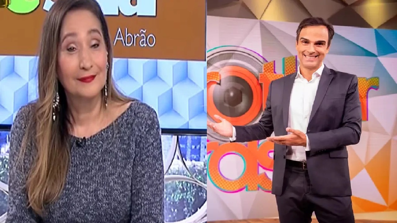 Sonia Abrão e o apresentador da Globo, Tadeu (Foto: Reprodução)