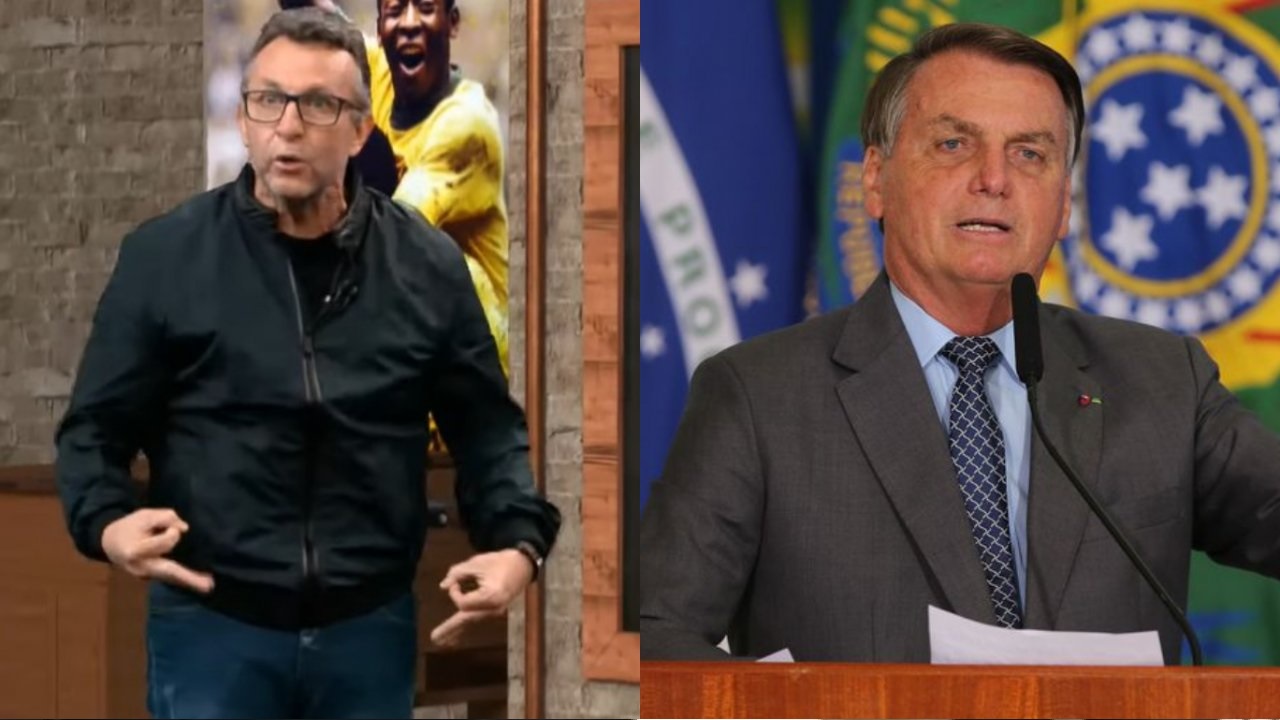 O apresentador Craque Neto e Bolsonaro (Foto: Reprodução)