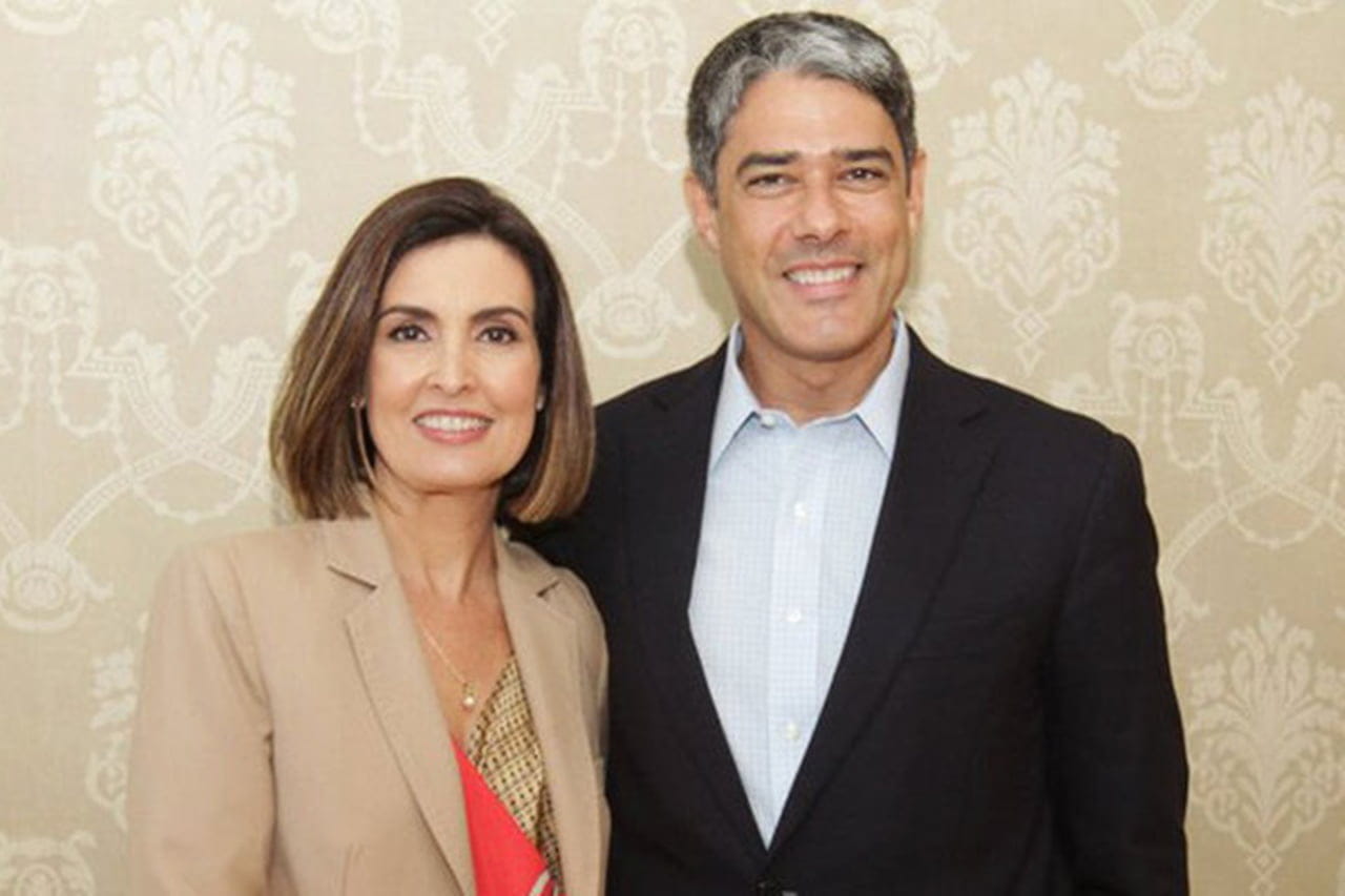 Os jornalistas da Globo, Fátima Bernardes e William Bonner (Foto: Reprodução)