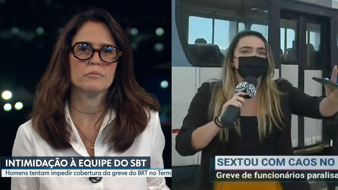 Repórter do SBT é coagida e Globo se manifesta (Foto: Reprodução)