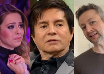 A irmã de Junior, Sandy e Lucas Lima e Xororó (Foto: Reprodução)