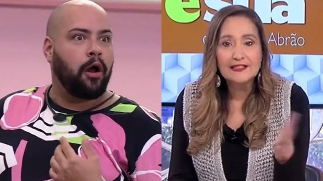 Tiago Abravanel e a apresentadora da RedeTV!, Sonia Abrão (Foto: Reprodução)