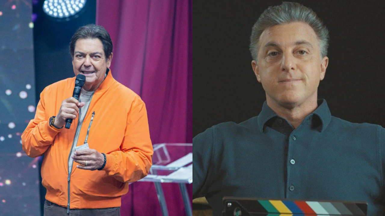 O apresentador da Globo, Luciano Huck e Faustão (Foto: Reprodução)