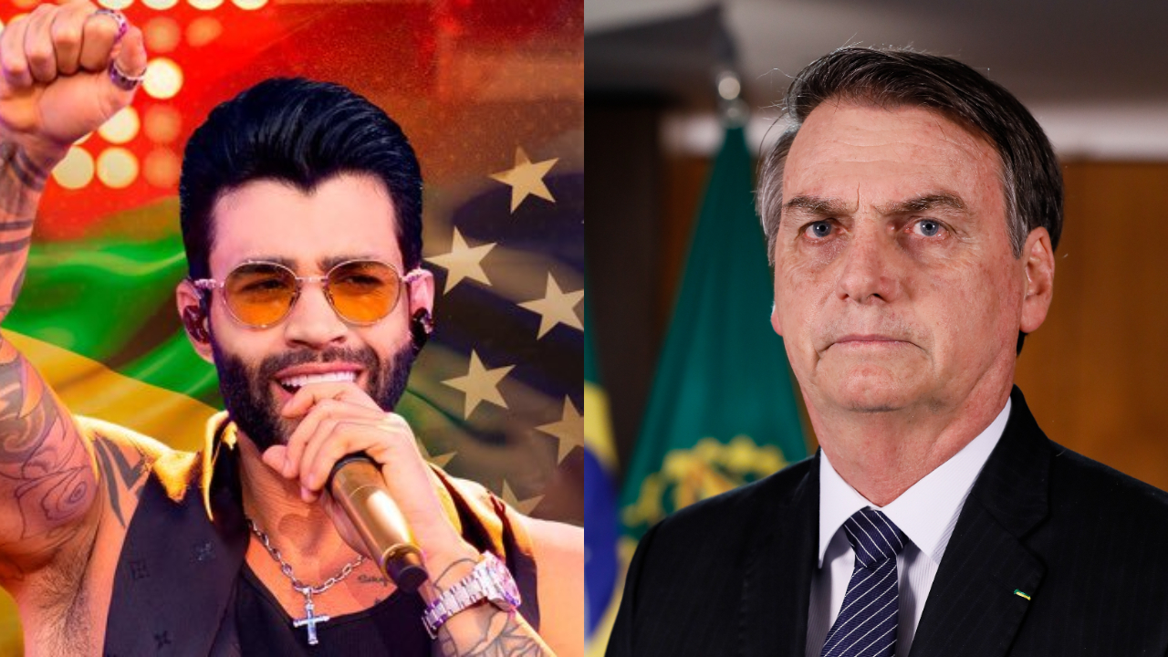 O cantor Gusttavo Lima e Bolsonaro (Foto: Reprodução)