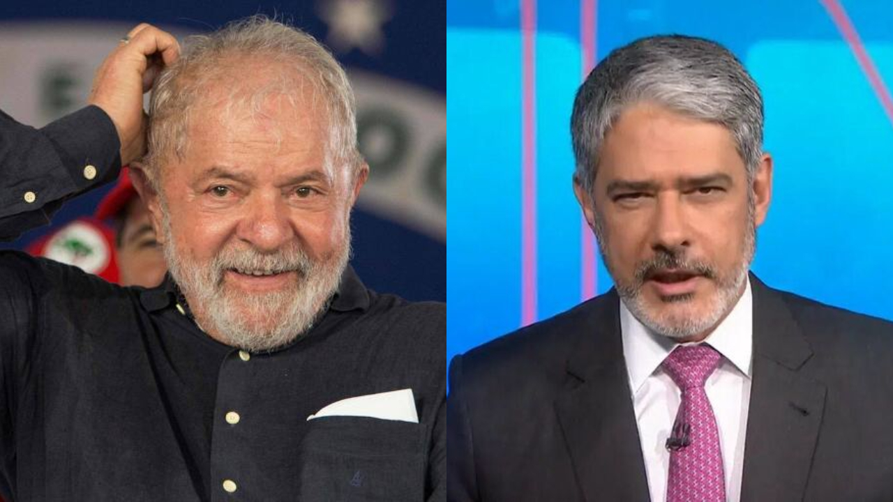 Lula e William Bonner, apresentador da Globo (Foto: Reprodução)
