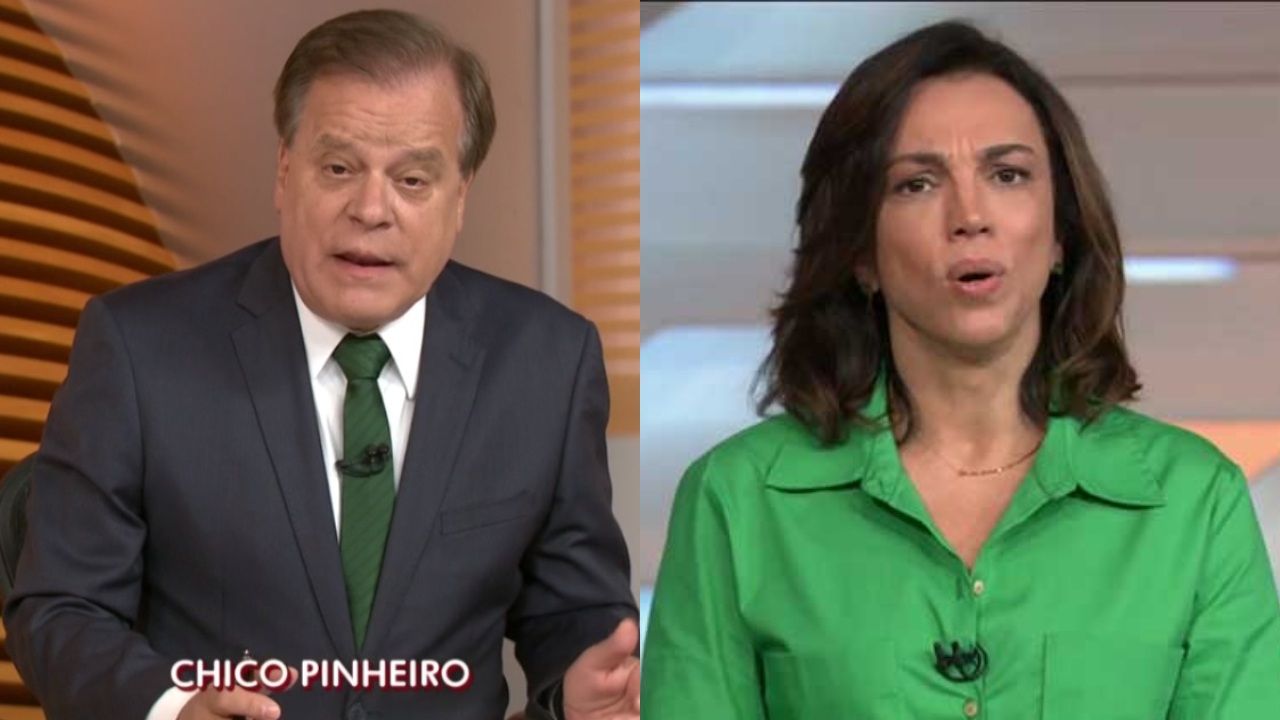 Chico Pinheiro e Ana Paula Araújo, apresentadores da Globo (Foto: Reprodução)
