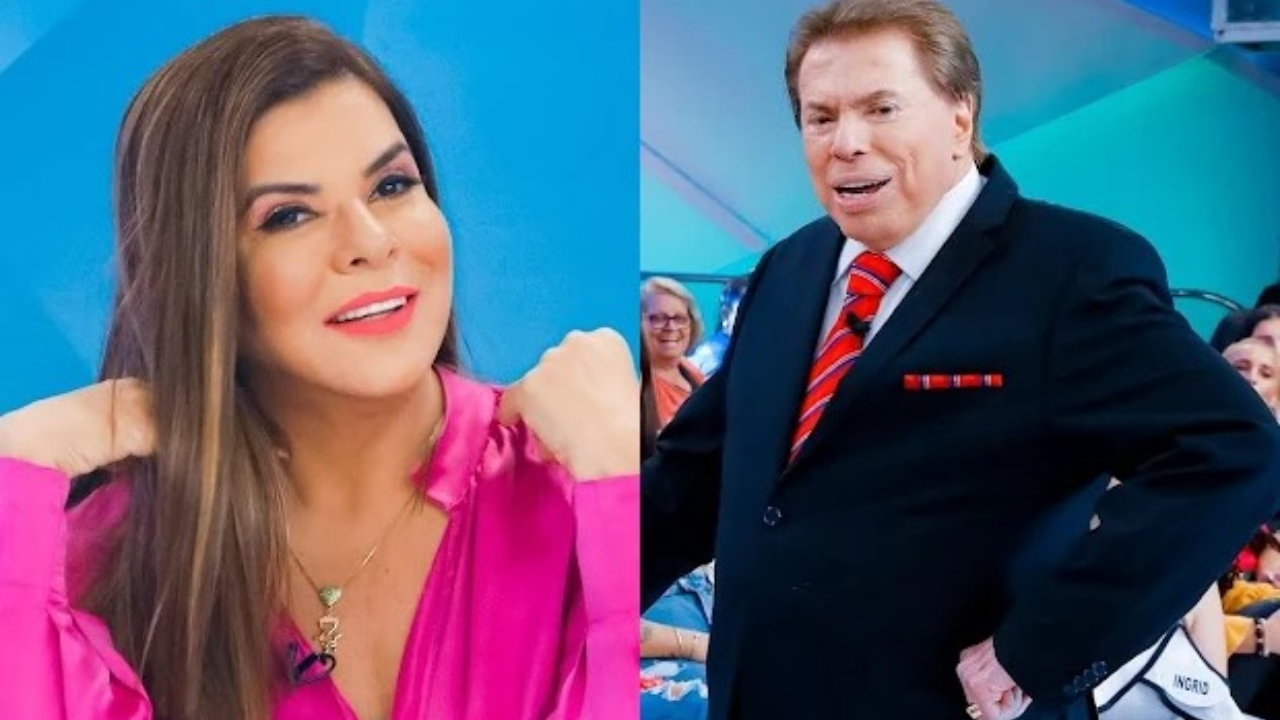 Mara Maravilha e o apresentador do SBT, Silvio Santos (Foto: Reprodução)