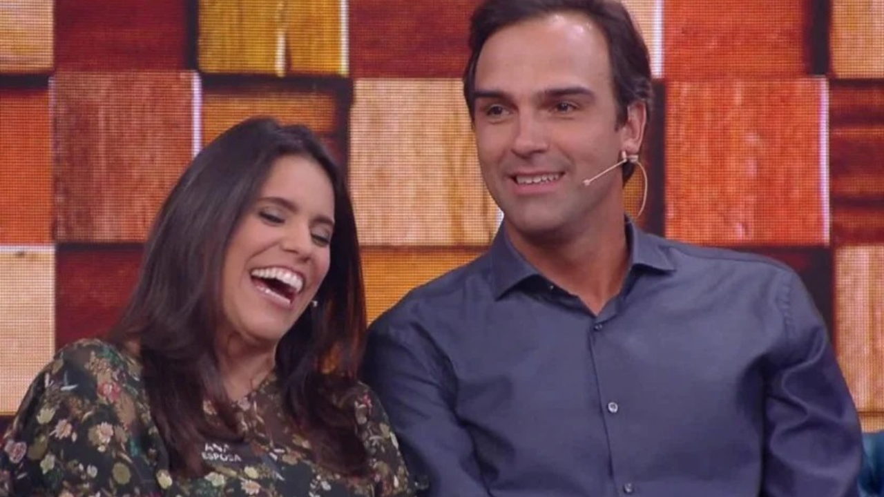 O apresentador da Globo, Tadeu Schmidt e sua esposa (Foto: Reprodução)
