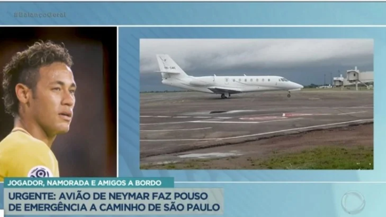 Acidente com avião do jogador Neymar (Foto: Reprodução)