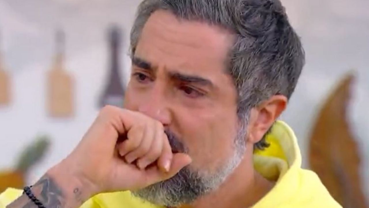 Marcos Mion chora durante Caldeirão (Foto: Reprodução)