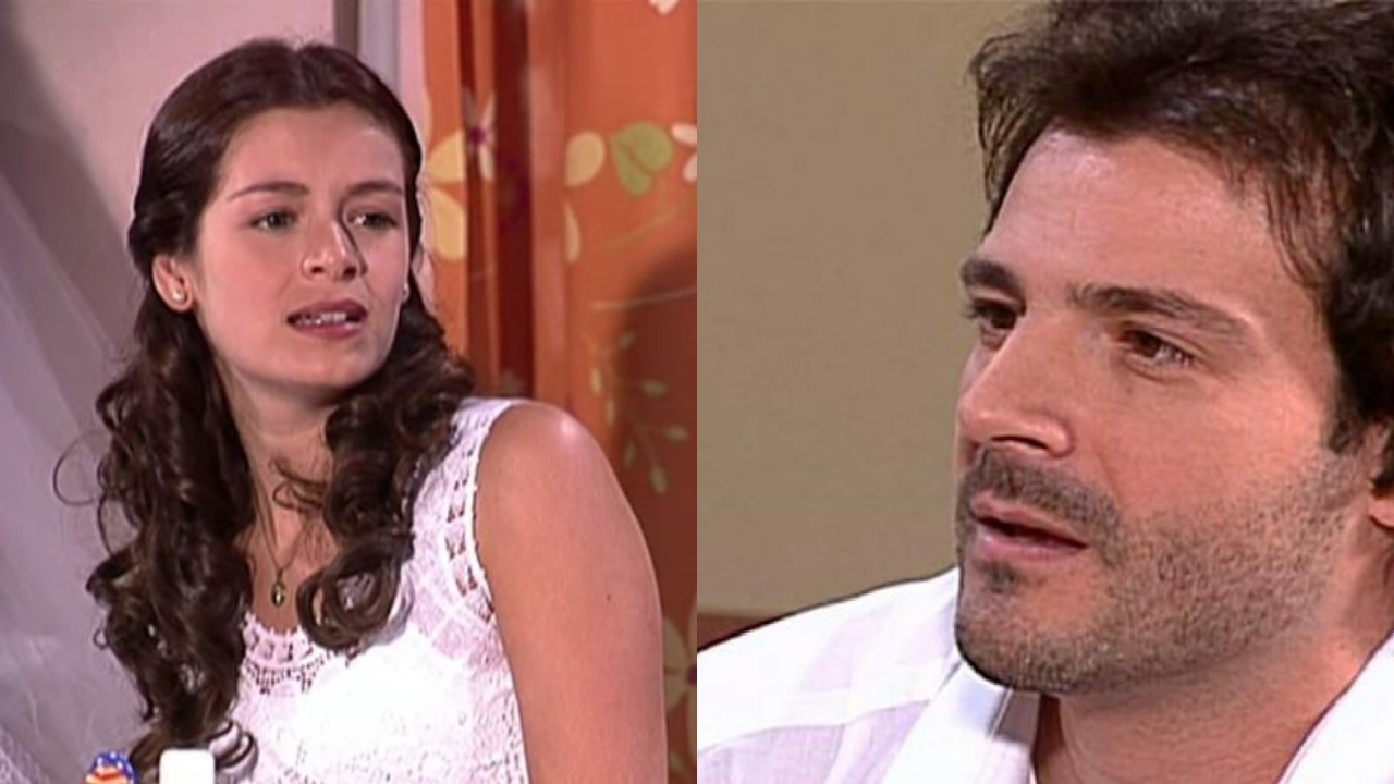 Álvaro pede Esmeralda em casamento para poder se livrarem de Lúcio Malaver. (Foto: Reprodução/SBT)