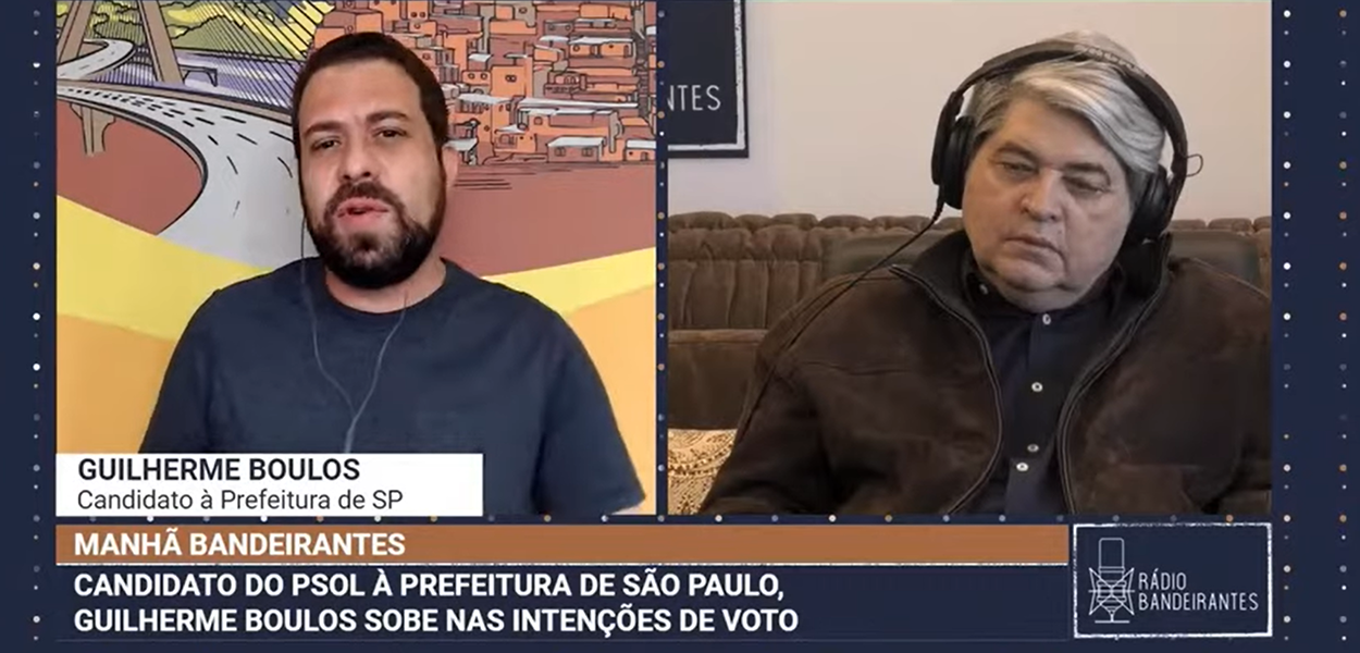 O jornalista entrevistou o deputado Guilherme Boulos (PSOL)